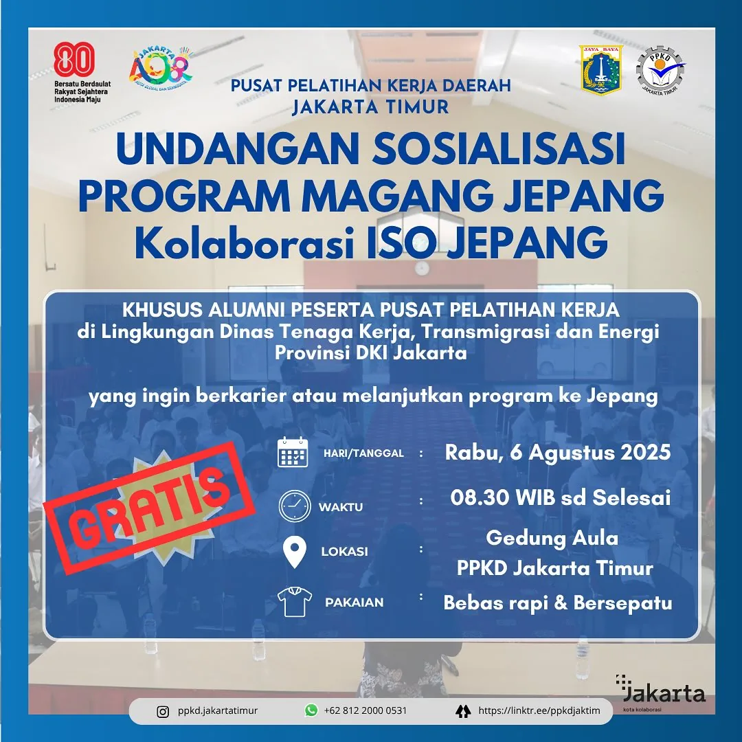 UNDANGAN SOSIALISASI PROGRAM MAGANG JEPANG – PPKD PROVINSI KEPULAUAN BANGKA BELITUNG
